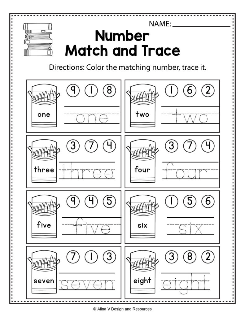 Back To School Kindergarten Worksheets   Back To School