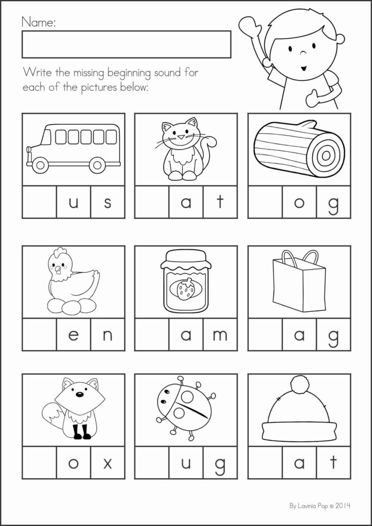 Back To School Math & Literacy Worksheets And Activities No In Alphabet Sounds Worksheets For Kindergarten