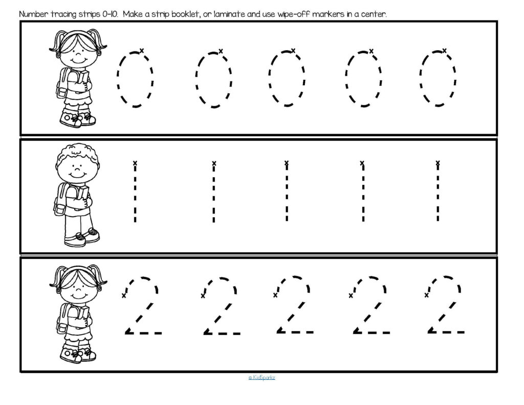 Back To School Number Tracing 0 10 Fine Motor Preschool