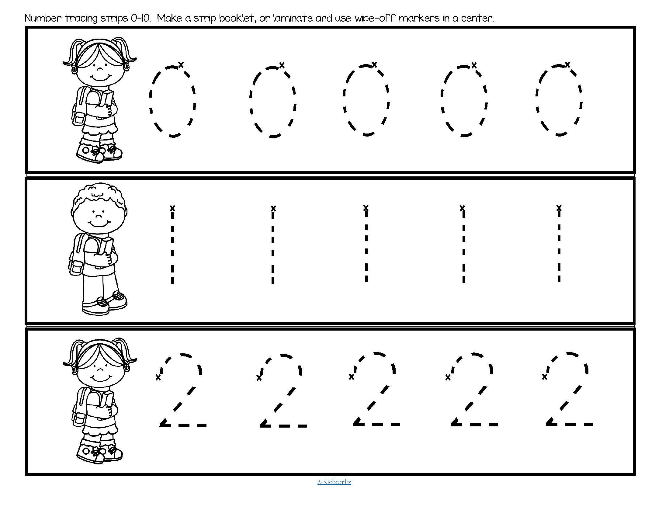 Back To School Number Tracing 0-10 Fine Motor Preschool