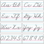 Basic Alphabet Zaner Bloser Cursive Bulletin Board Set
