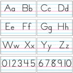 Basic Alphabet Zaner Bloser Manuscript Bulletin Board Set