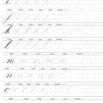 Beginner Level 1 Copperplate Calligraphy Alphabet Worksheet In Alphabet Tracing Level 1