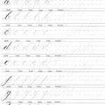 Beginner Level 1 Copperplate Calligraphy Alphabet Worksheet In Alphabet Tracing Level 1