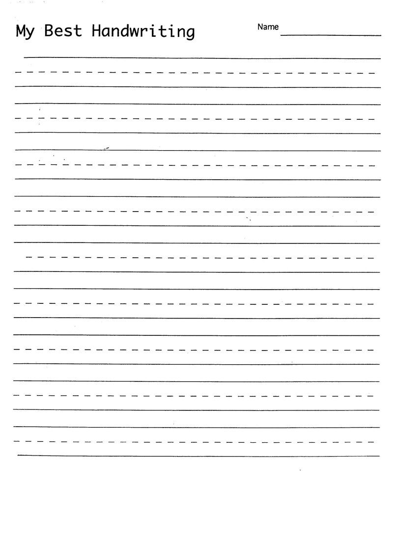 Blank Hand Writing Sheet | Handwriting Practice Sheets