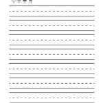 Blank Writing Practice Worksheet   Free Kindergarten English