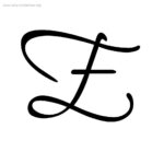 Calligraphy Letter E (1024×1024) | Lettering Styles