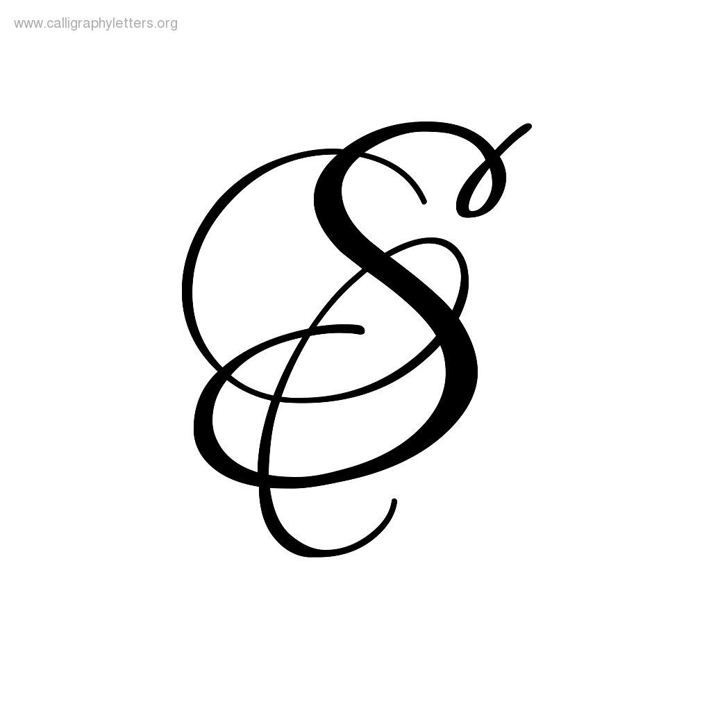 Calligraphy-Letter-S (1024×1024) | Fancy Letters, Fancy