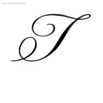 Calligraphy Letter T (1024×1024) | Tattoo Fonts Cursive