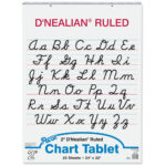 Chart Tablet, Cursive Cover, 2" Ruled, 24" X 32", 25 Sheets