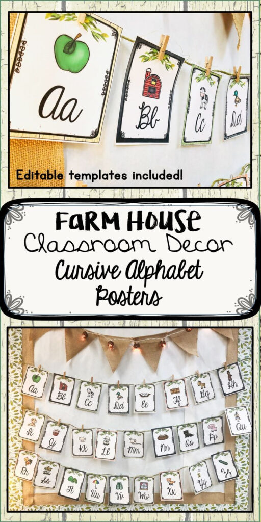 Check Out This Set Of Rustic, Farmhouse Alphabet Posters