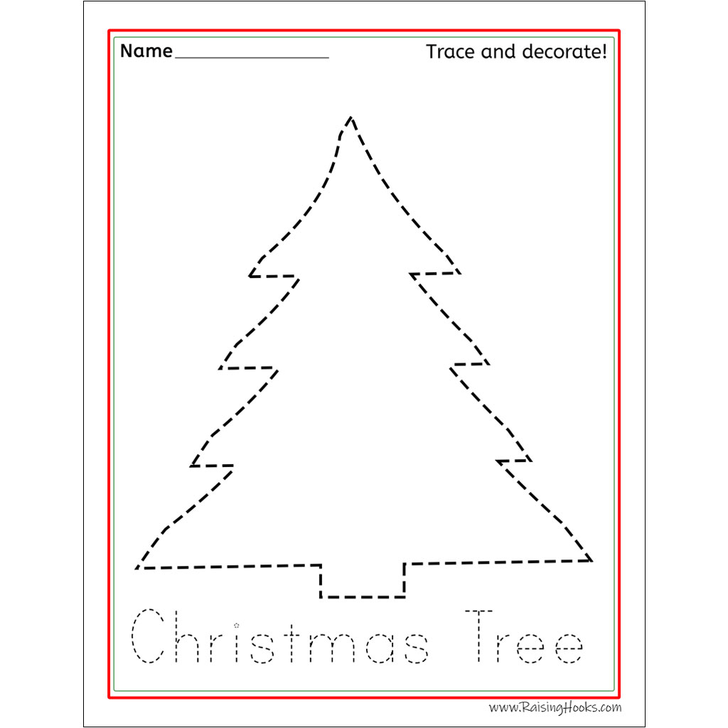 Christmas Tracing Worksheets - Raising Hooks