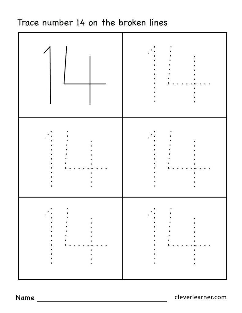 Coloring Book Printable Tracing Numbers School Name