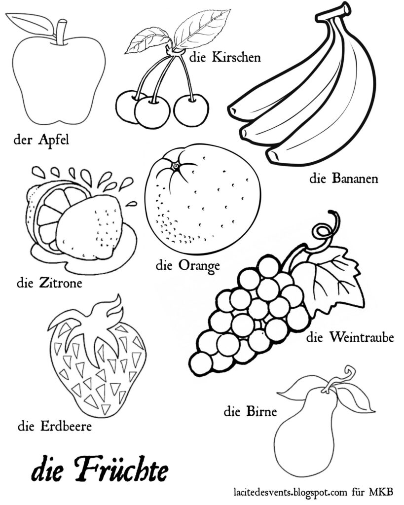Coloring Fruits And Vegetables Dialogueeurope Nursery