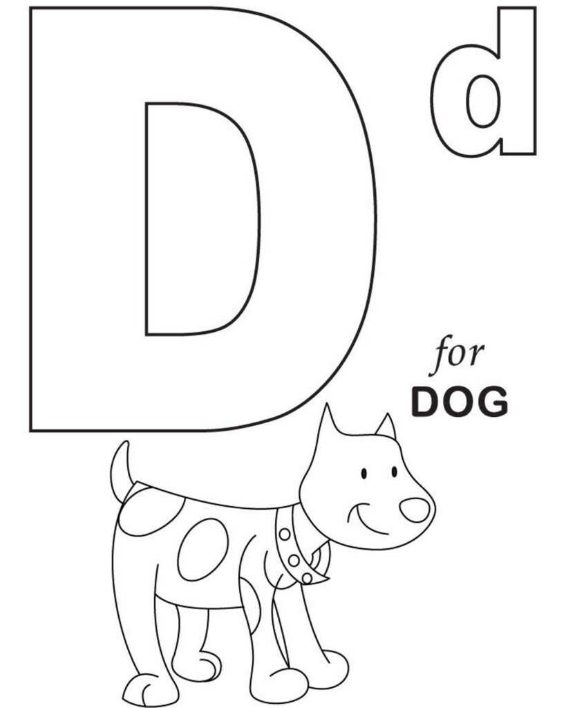 Coloring : Pages Alphabet For Dog Printable Letter Throughout Alphabet Colouring Worksheets For Preschoolers