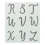 Colorshot Upper Case Cursive Alphabet Stencil (Set Of 2)