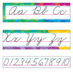 Colour Splash Alphabet Line Zaner Bloser Cursive Bulletin Board Set