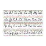 Confetti Cursive Alphabet Line Bulletin Board