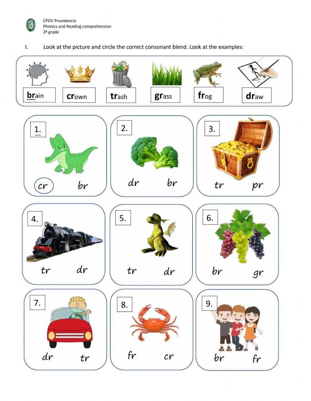 Consonant Blends With -R - Interactive Worksheet regarding Letter Blends Worksheets