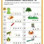 Consonant Blends With  R   Interactive Worksheet Within Letter Blends Worksheets