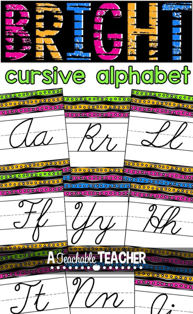 Cursive Alphabet | Cursive Alphabet, Cursive, Kindergarten