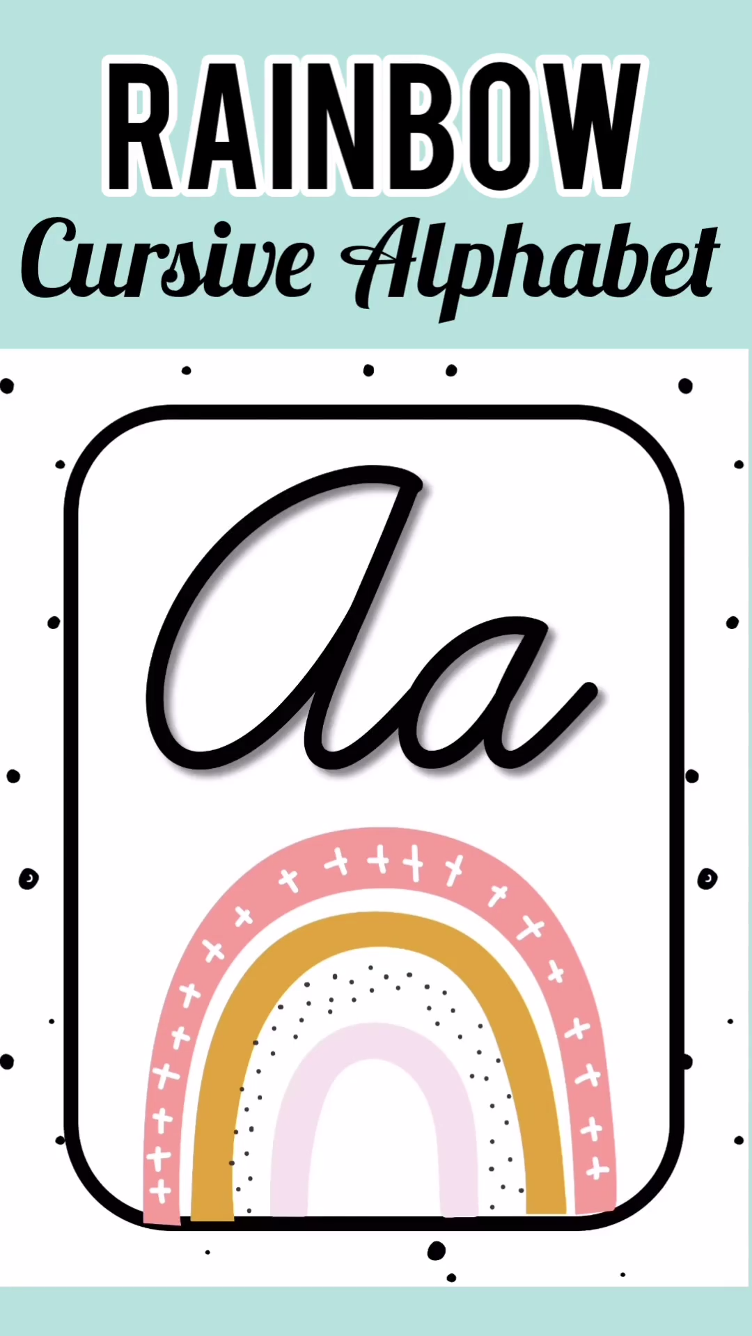 Cursive Alphabet Discover Rainbow Cursive Alphabet Posters