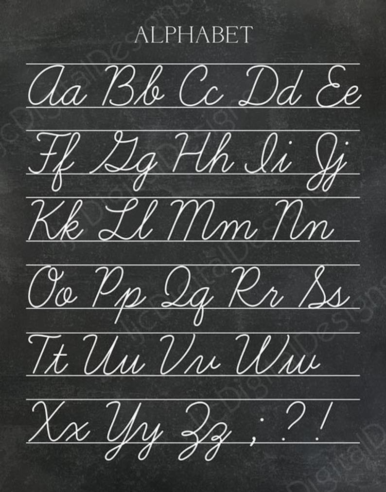 Cursive Alphabet Discover Vintage Alphabet Cursive Classroom Cursive Alphabet Discover Vintage Alphabet Cursive Classroom