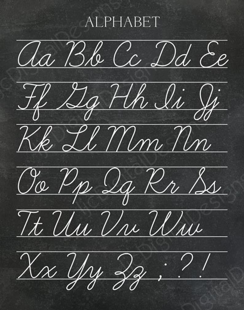 Cursive Alphabet Discover Vintage Alphabet Cursive Classroom