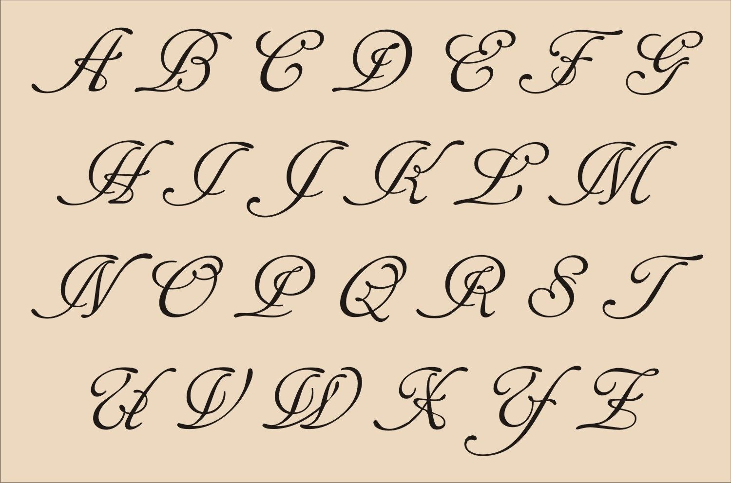 Cursive Alphabet Drawing Alphabet Letters In Fancy Cursive