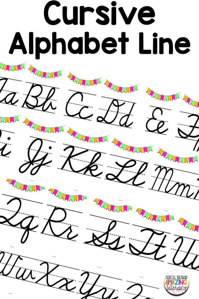 Cursive Alphabet Line | Alphabet Line, Cursive Alphabet