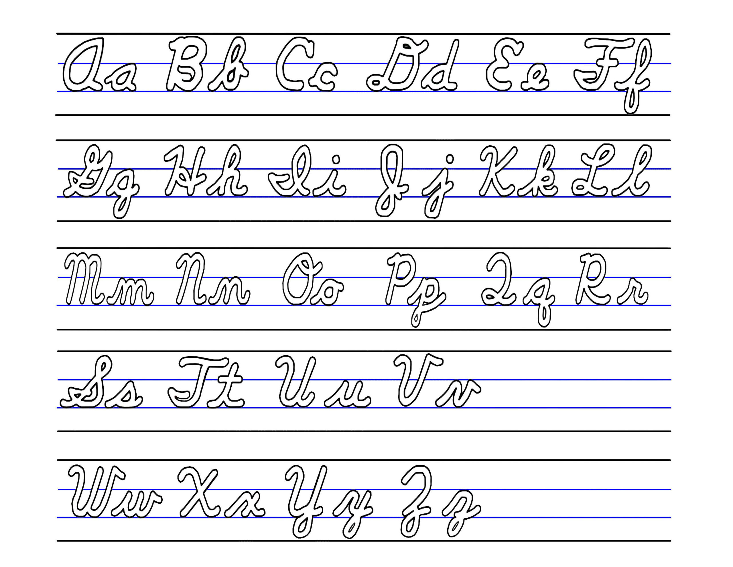 Cursive Alphabet Upper And Lower Case | Kids Activities