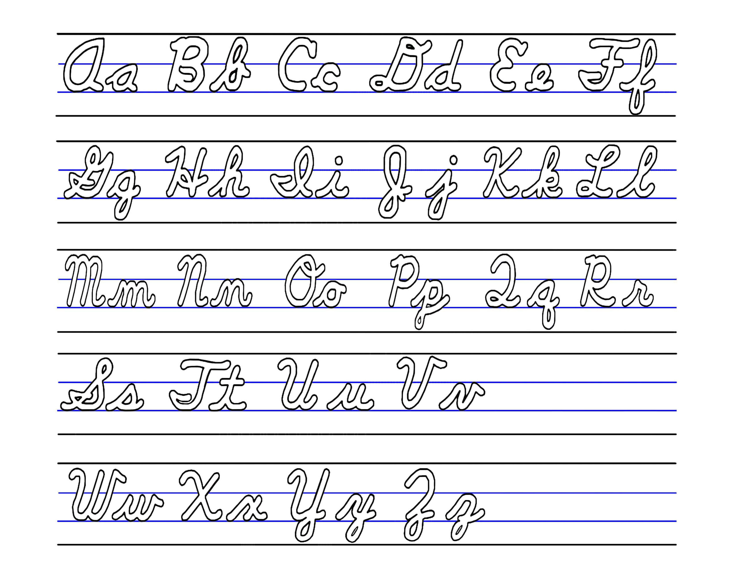 Cursive Alphabet Upper And Lower Case | Kids Activities