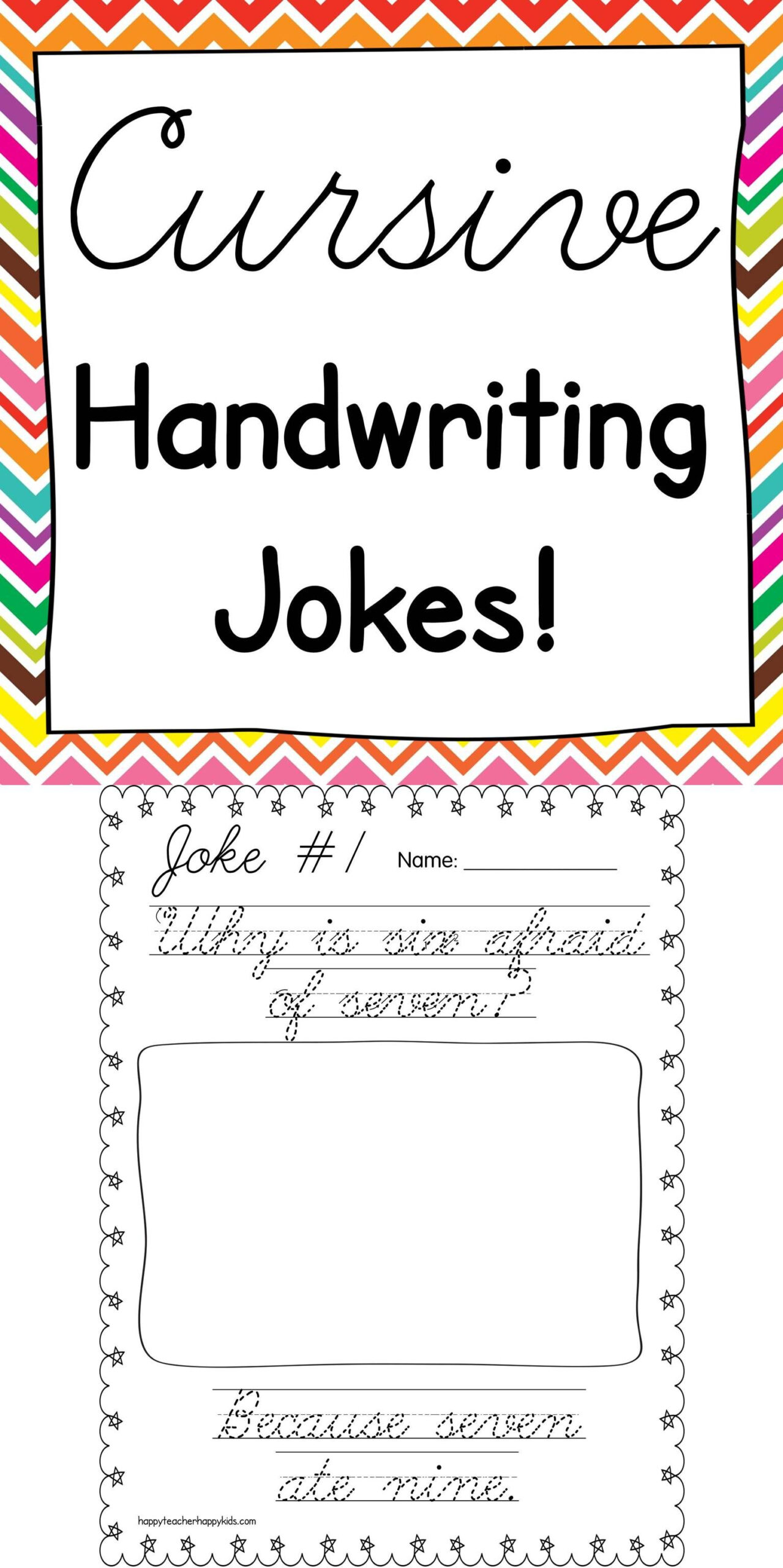 Cursive Handwriting Joke Book | Teaching Cursive, Learning