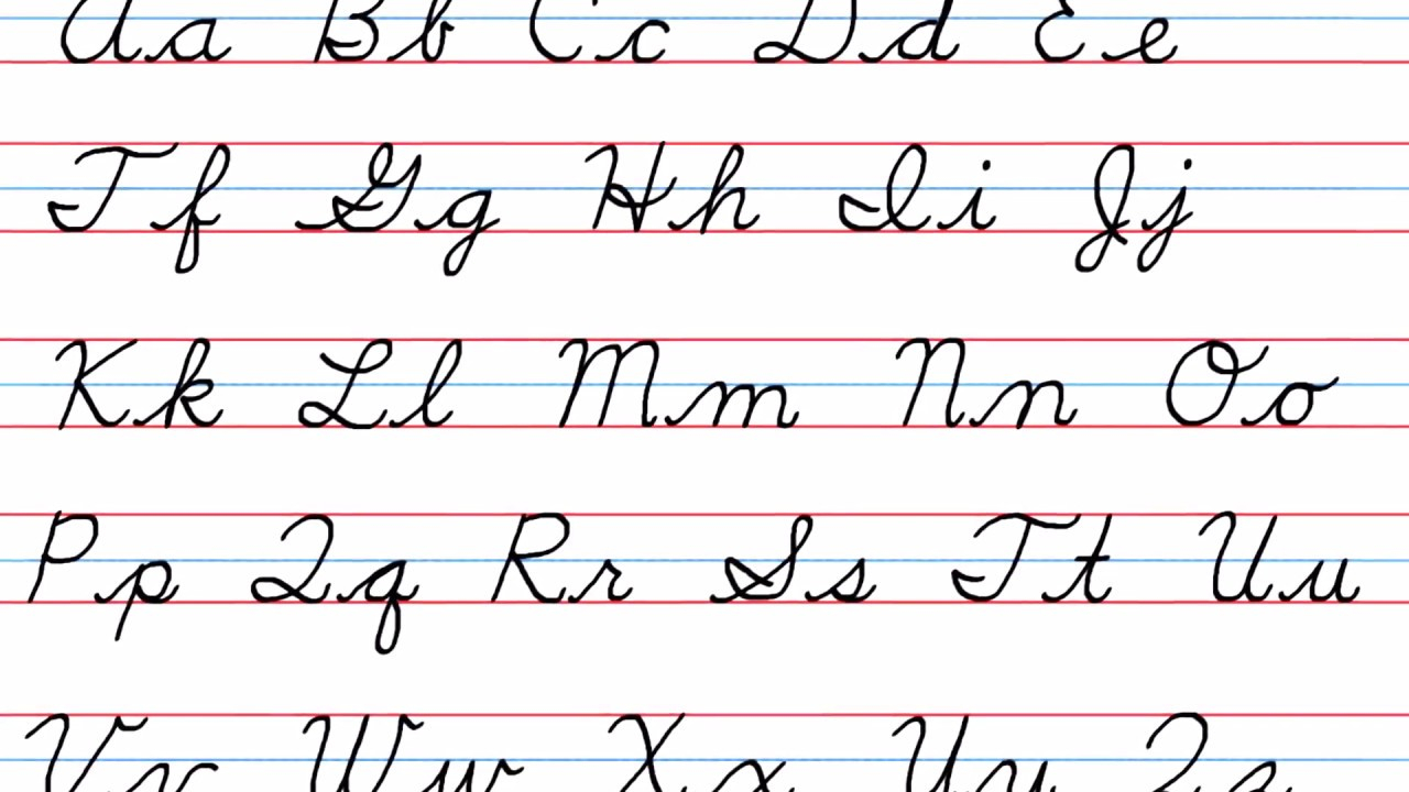 Cursive Handwriting Stepstep