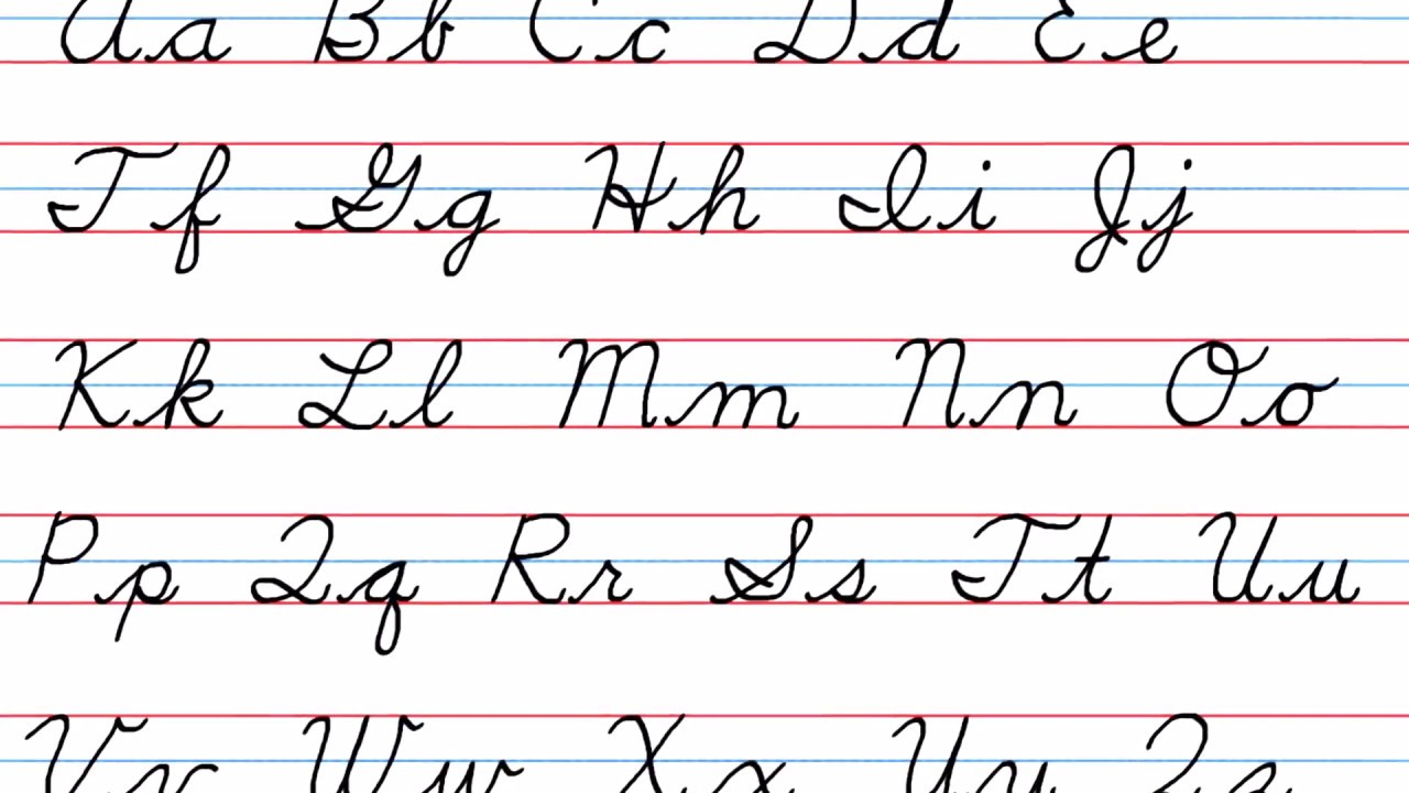 cursive a to z