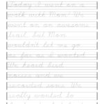 Cursive Handwriting Worksheets Writing Worksheet One Tracing