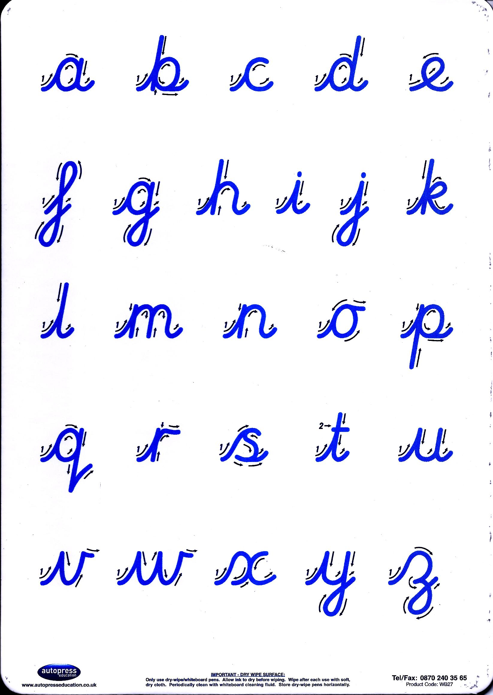 Cursive Alphabet Uk