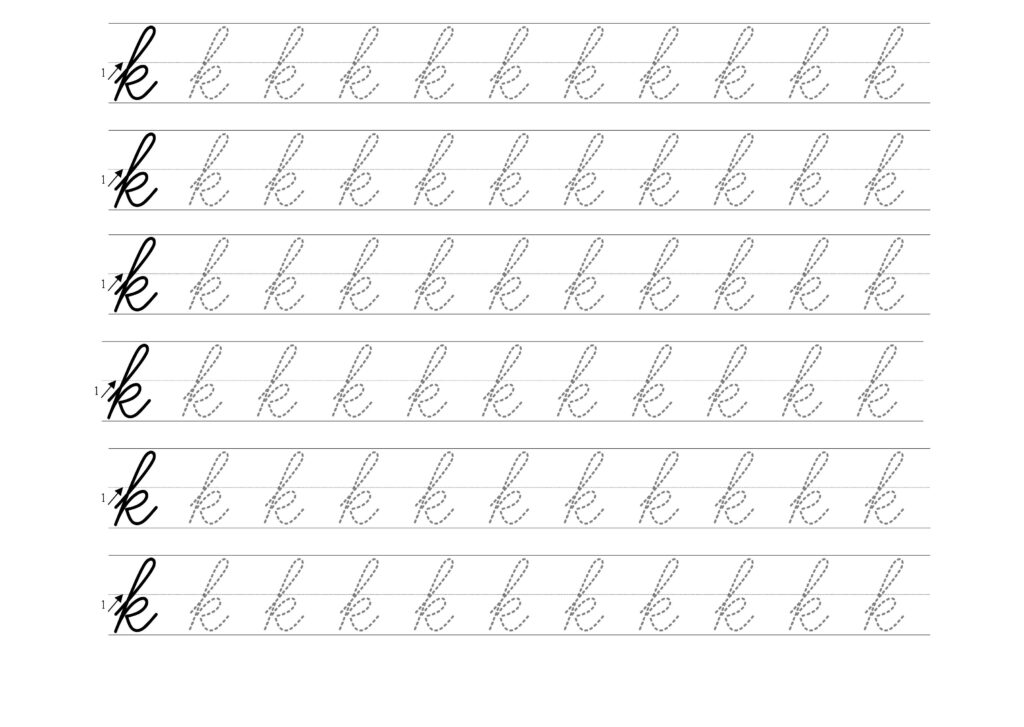 Cursive Letter K Traceable Worksheet Jessicalynette Cursive Letter K Traceable Worksheet Jessicalynette