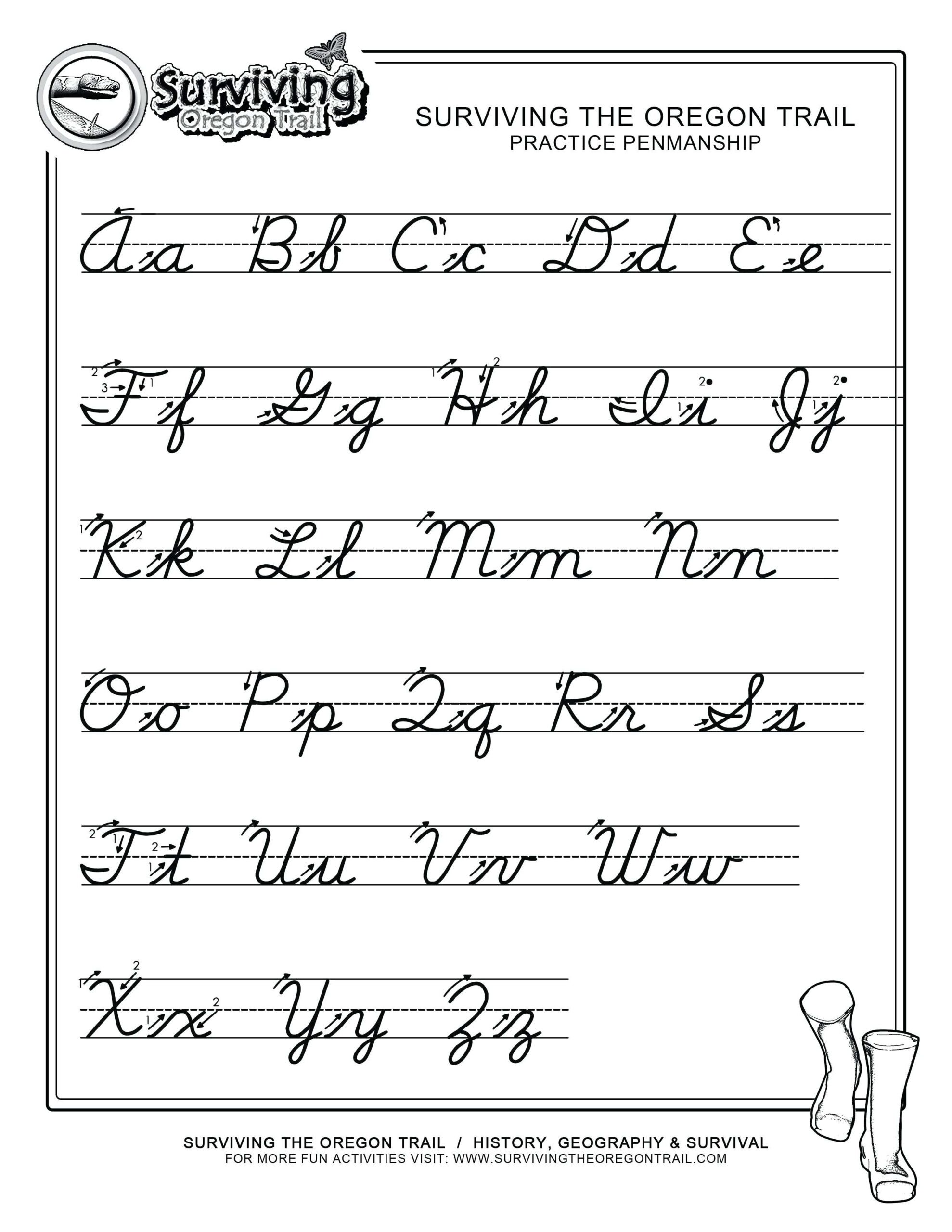 Cursive Letters A To Z To Print. Cursive Letters A-Z - Misc