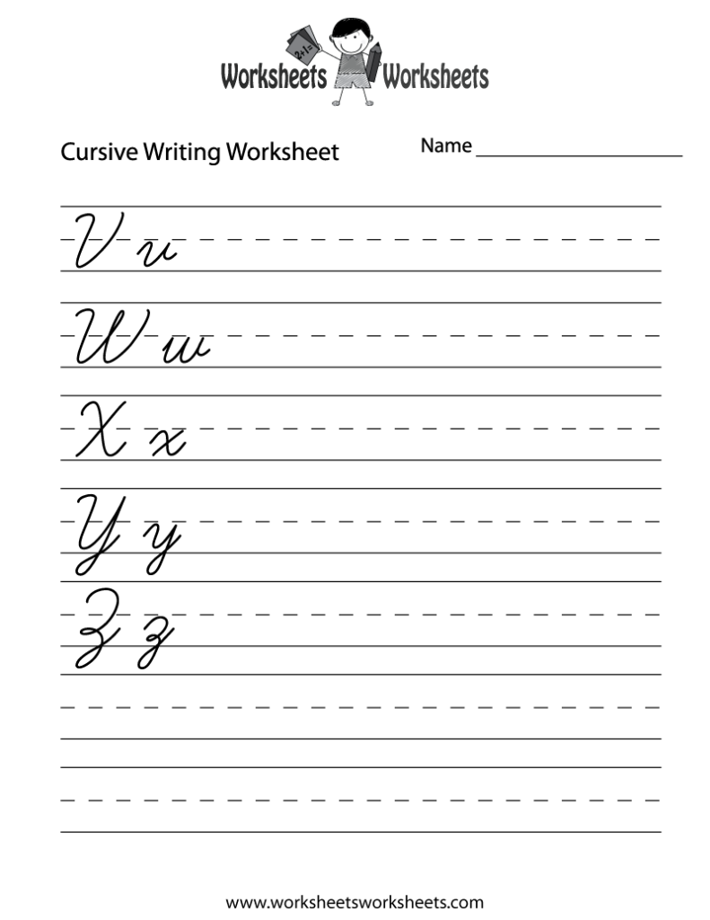 Cursive Letters Writing Worksheet Printable | Teaching Cursive Letters Writing Worksheet Printable | Teaching