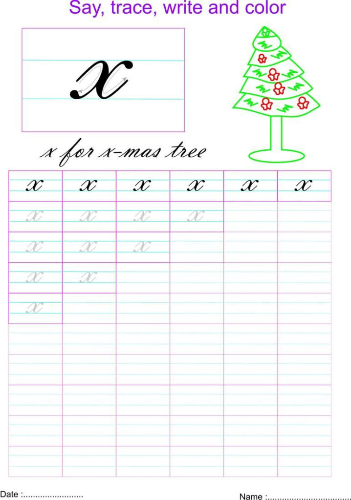 Cursive Small Letter X Worksheet | Cursive Small Letters Cursive Small Letter X Worksheet | Cursive Small Letters