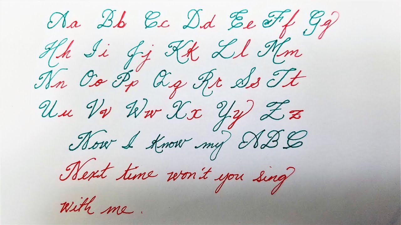 Cursive Writing Examples Letters - Printable Templates