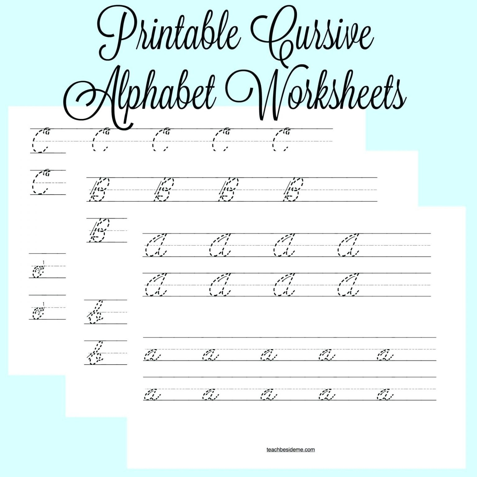 cursive alphabet tracing alphabetworksheetsfreecom