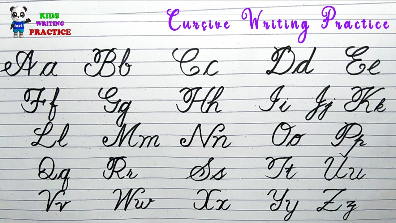 Cursive Alphabet Capital Letters