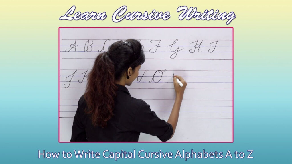 Cursive Writing For Beginners | Writing Cursive Alphabets : Capital |  Cursive Handwriting Practice