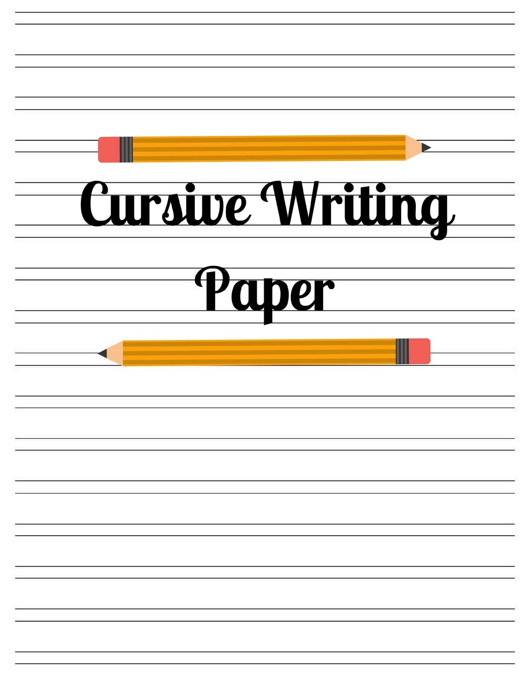 Cursive Writing Paper Journals Kais Pages Alphabet