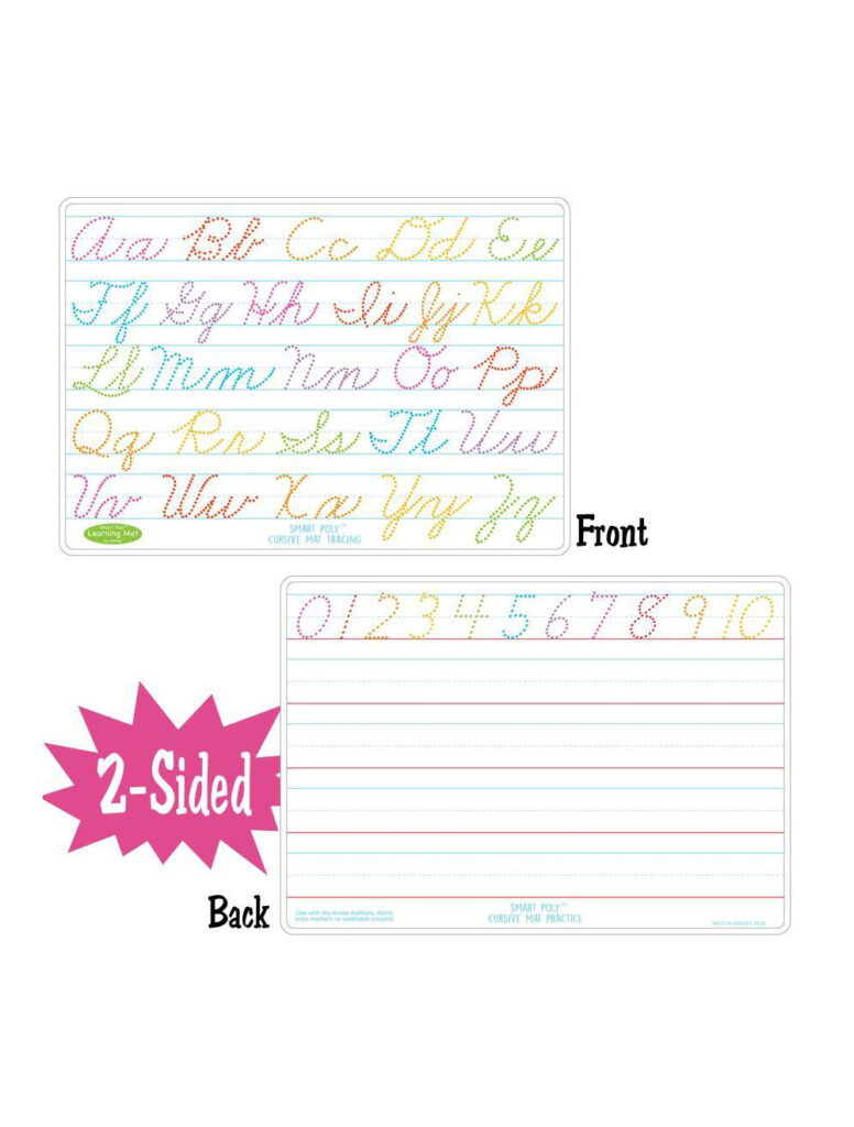 Cursive Writing Smart Poly 2 Sided Learning Mat