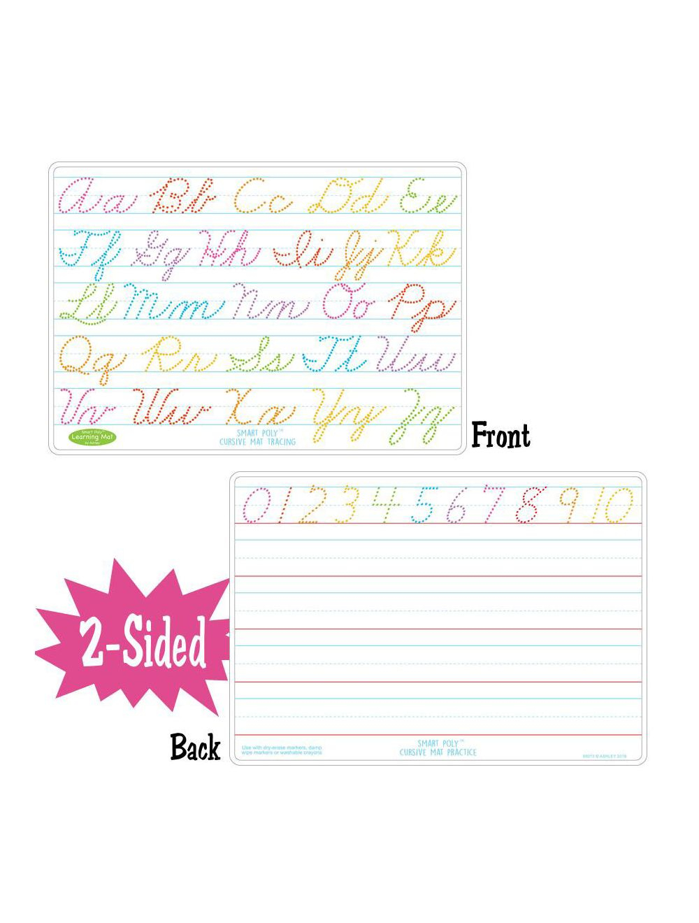 Cursive Writing Smart Poly 2-Sided Learning Mat