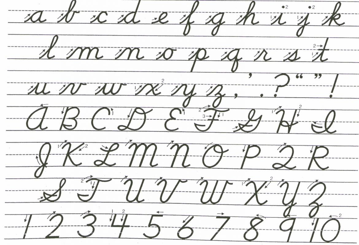 Cursive Alphabet Template | AlphabetWorksheetsFree.com