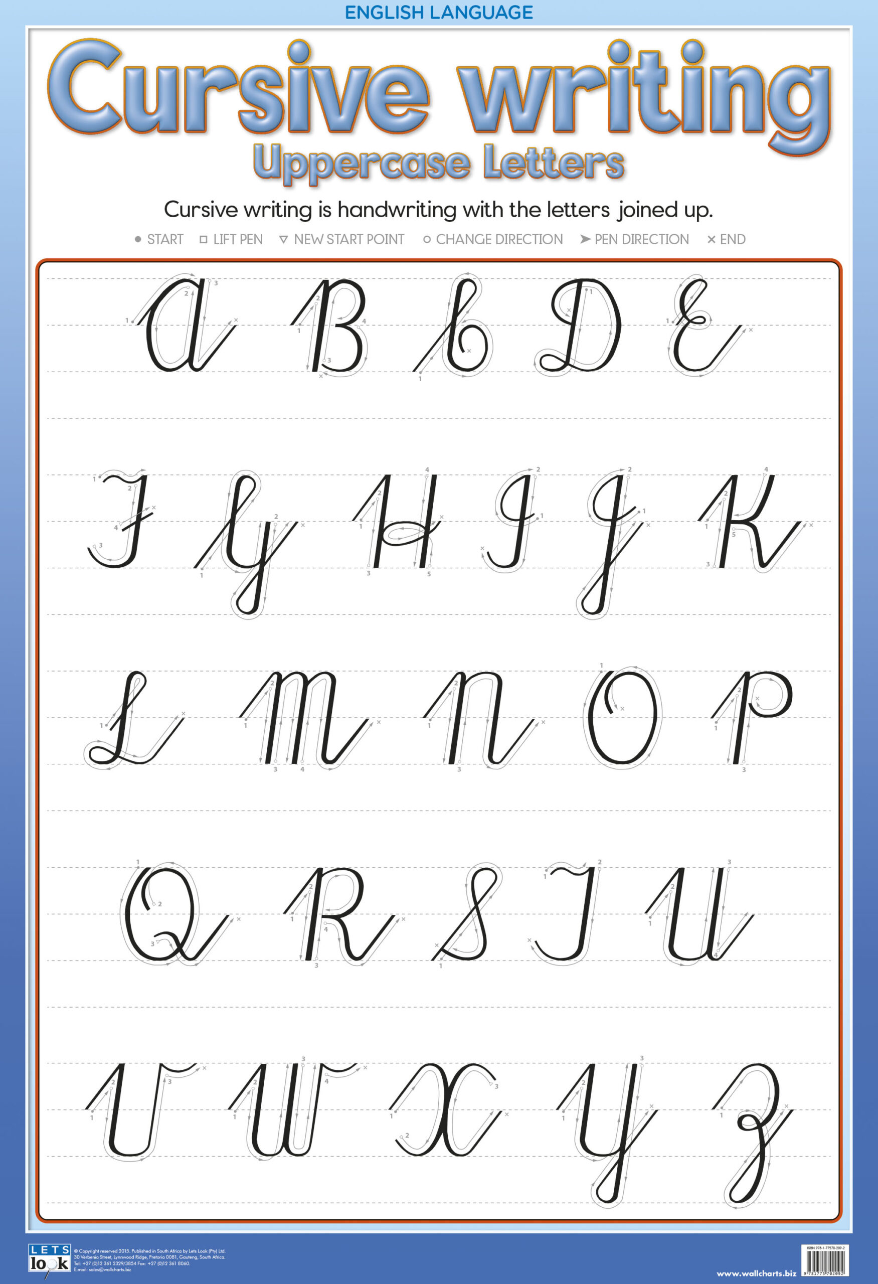 Cursive Printable ELetters Stencils